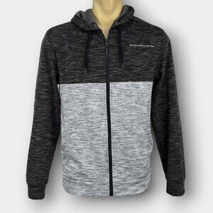 Buffalo David Bitton Men's Zip Hoodie M Charcoal Heathered Colorblock